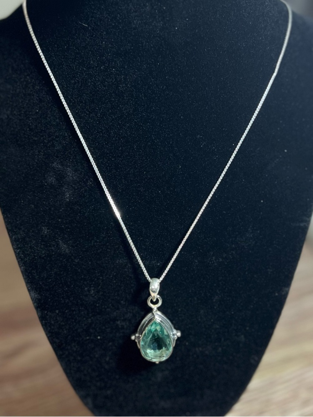 Topaz Pendant Set in Sterling Silver with 20” Sterling Silver Chain